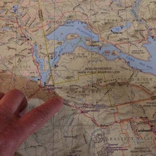 Finger pointing on map