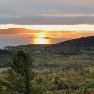 Sunrise at Cadillac Mt in Maine