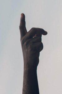 A single finger in the air