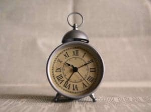 An old fashioned alarm clock to help accept the change of daylight savings time