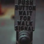 A button for waiting pedestrians