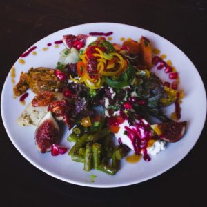 plate of colorful ethnic food