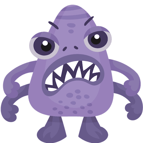 purple bugged eyed monster makes one question the purpose of living