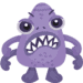purple bugged eyed monster makes one question the purpose of living