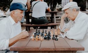 two old men playing chess