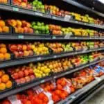 fruit on grocery shelves