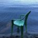 learning to sit - a chair by the edge of a lake