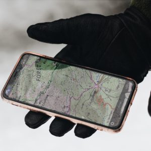 GPS in an outstretched hand