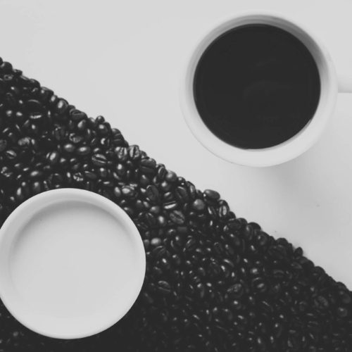 two cups illustrating black and white, or dualistic thinking