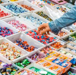 choosing penny candy - not growing up