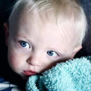 baby with big blue eyes