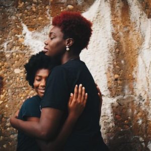 two women embracing